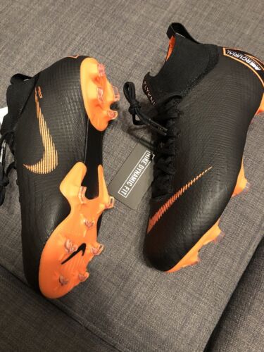 NIKE JR SUPERFLY 6 ELITE FG BLACK ORANGE mercurial cr7 neymar AH7340-081 Sz 6 - Picture 2 of 3