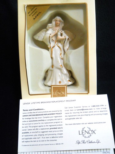 Vintage LENOX My Own Guardian Angel Figurine / April