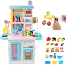 Large Kitchen Chef Pretend Accessories Toy Set With Sound Light For Kids Gift