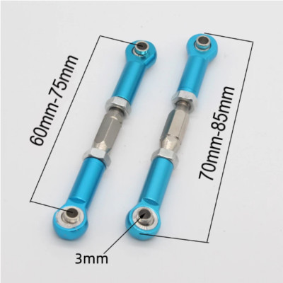 2x RC Alu Spurstange Lenkgestänge Spannschloss 70-85mm Für 1/10 RC Auto