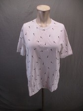 The Nike Tee Size M Womens White Print 100 Cotton Short Sleeve Athletic Top 797