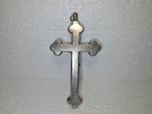 ANTIQUE WONDERFUL LITTLE CATHOLIC RELIQUARY CRUCIFIX 1900s / 1910s - Photo 8/16