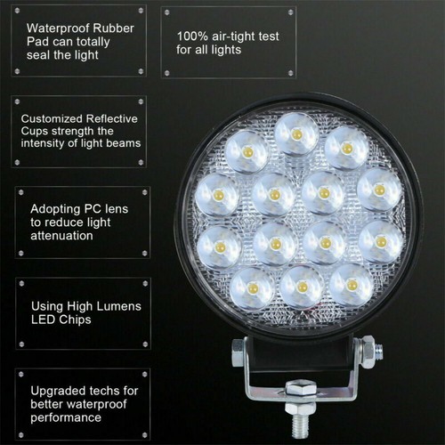 2~20PCS LED Work SPOT Lights For Truck Off Road Tractor ATV Round 84W 4inch NEW - Bild 8 von 16