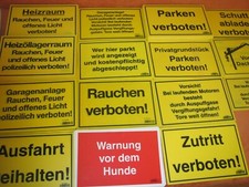 Hinweisschilder Gebotsschildeer,20  versch Ausführungen 300mmx200mm-KUNSTSSTOFF