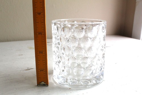Candelabro de vidrio burbuja ocular transparente de 3,5" de alto votivo transparente redondo - Imagen 2 de 4