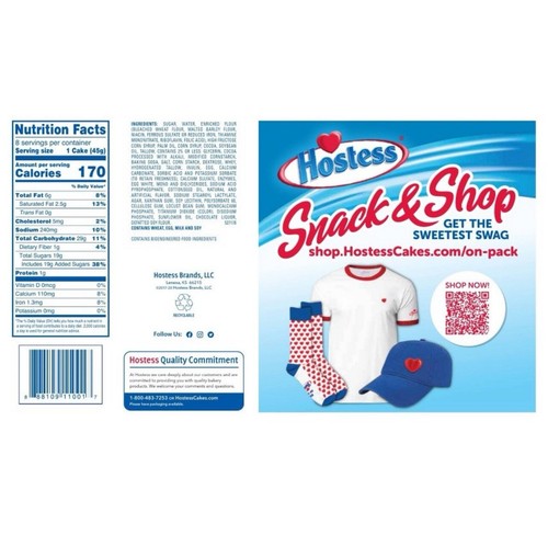 🟢 New Hostess Frosted Chocolate Vanilla Creme Filling Cupcakes 8-Count 12.7oz - Picture 2 of 2