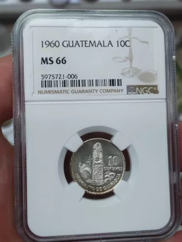 Guatemala 1960 10 Centavos NGC MS66