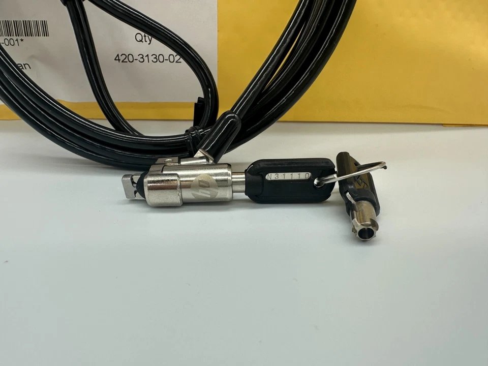 Brand new HP Keyed Cable Lock 10mm Security Lock T1A62AA black factory sealed - Image 3 of 4