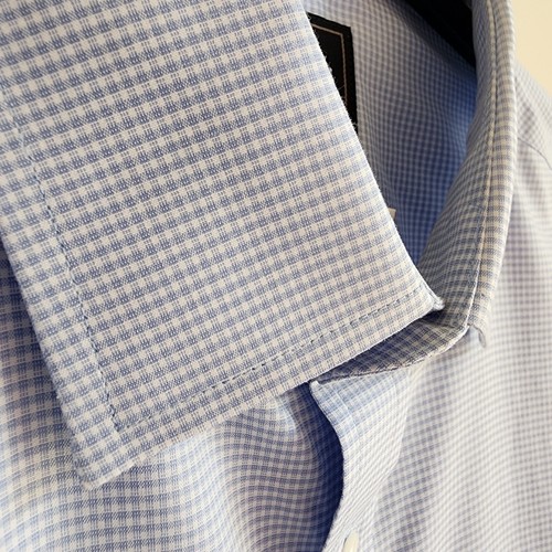16 36 Slim Fit Jos A Bank Blue Check Traveler Dress Shirt New Mens Size Cotton - Picture 6 of 24
