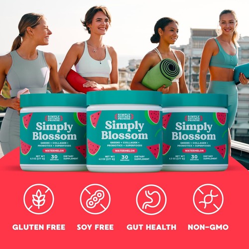 Polvo de verduras y superalimentos diarios Simply Blossom Nutrition + colágeno + probiótico... - Imagen 5 de 6