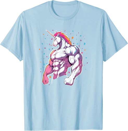 Buff Big Muscle Unicorn Illustration - Divertida Camiseta de Gimnasio Fuerte Sudadera con Capucha - Imagen 10 de 14