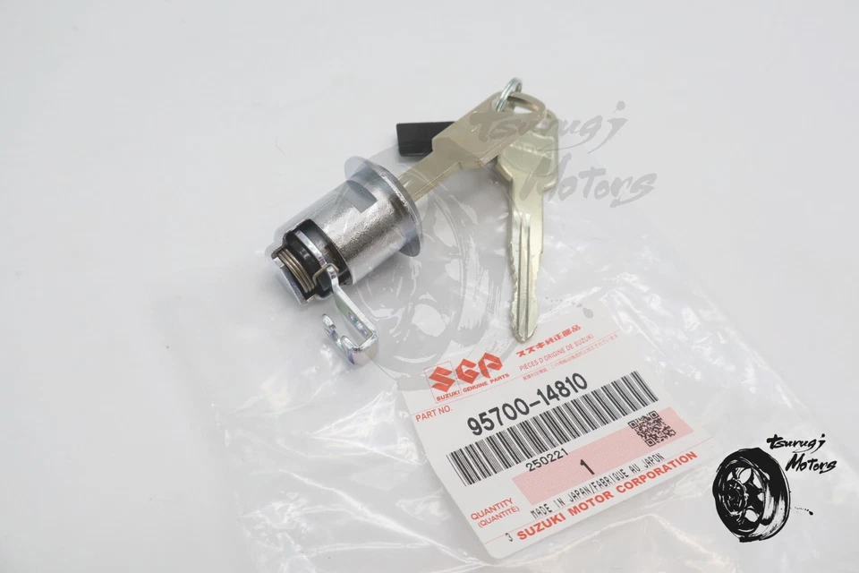 Juego de bloqueo trasero SUZUKI GSXR GSXS 600 750 1000 95700-14810 genuino con llaves Foto 4 de 4