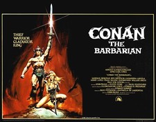 CONAN THE BARBARIAN 1982 UK quad poster print 30x40" Schwarzenegger FREE P&P