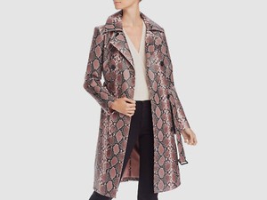 snake print duster jacket