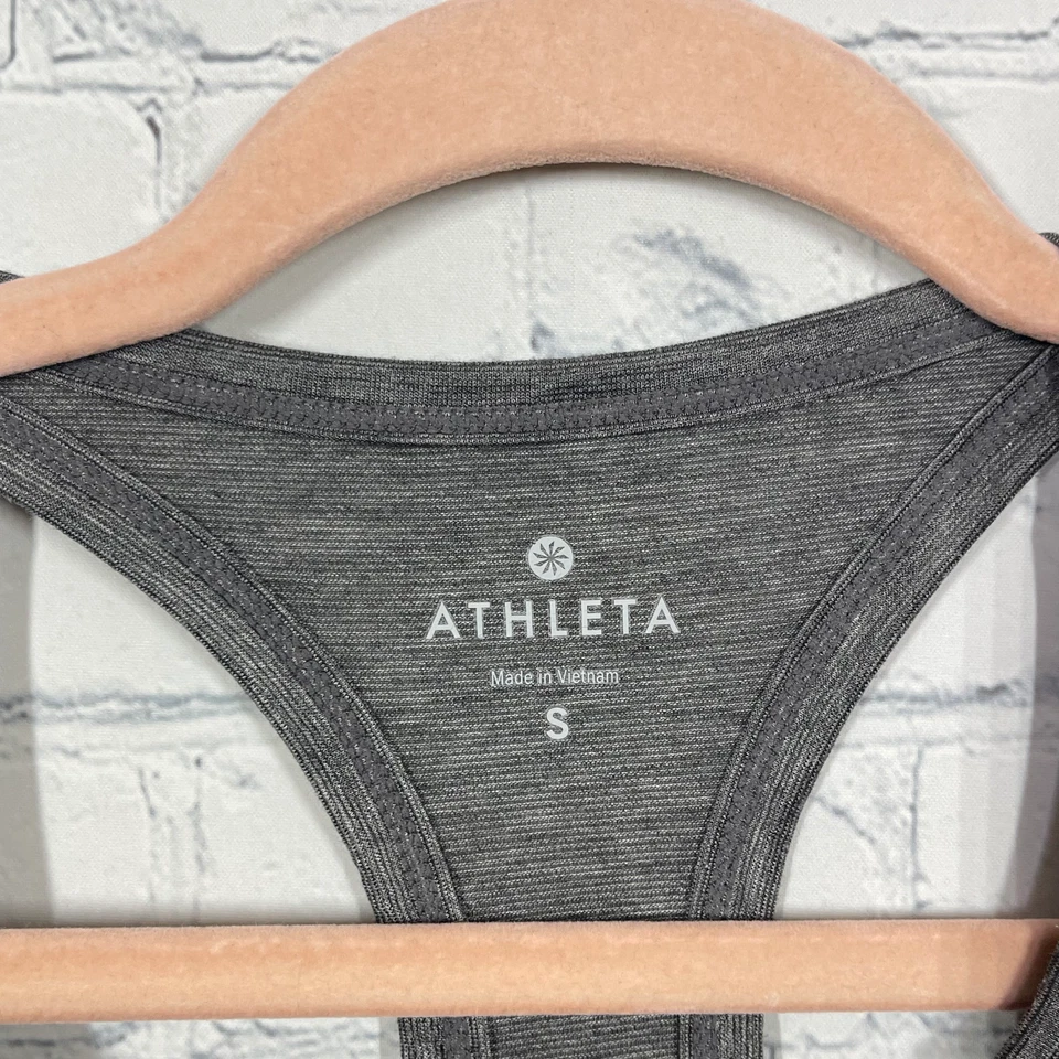 Top Athleta espalda deportiva para mujer pequeño a cuadros a rayas tenis ropa deportiva ocio Foto 3 de 4