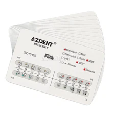 AZDENT Dental Orthodontic Brackets Braces Metal Standard MBT 022 Slot Hook 3