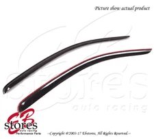 Black Tinted Out-Channel Vent Visor Deflector 2pcs For 2010-2014 Ford Mustang