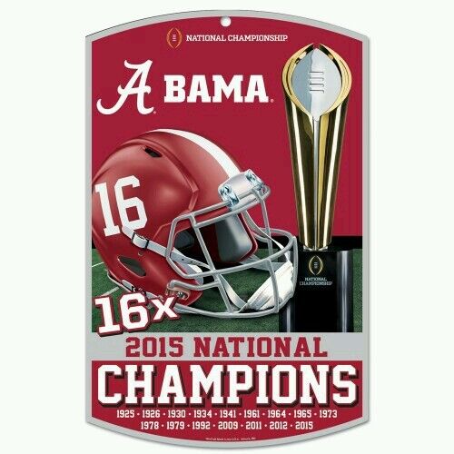 Handmade Wood College Football 2011 National Champions Alabama Crimson Tide