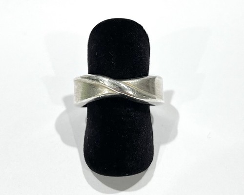 925/- Silberring, Bandring, Muster, Fossil, Gr. 55, Damen, guter Zustand. - Bild 1 von 4