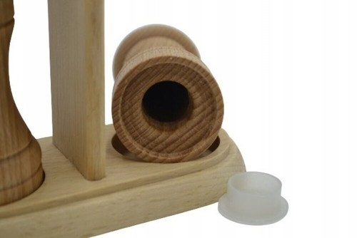 Support en bois avec salière et poivrière, shakers poudrés - Imagen 4 de 5