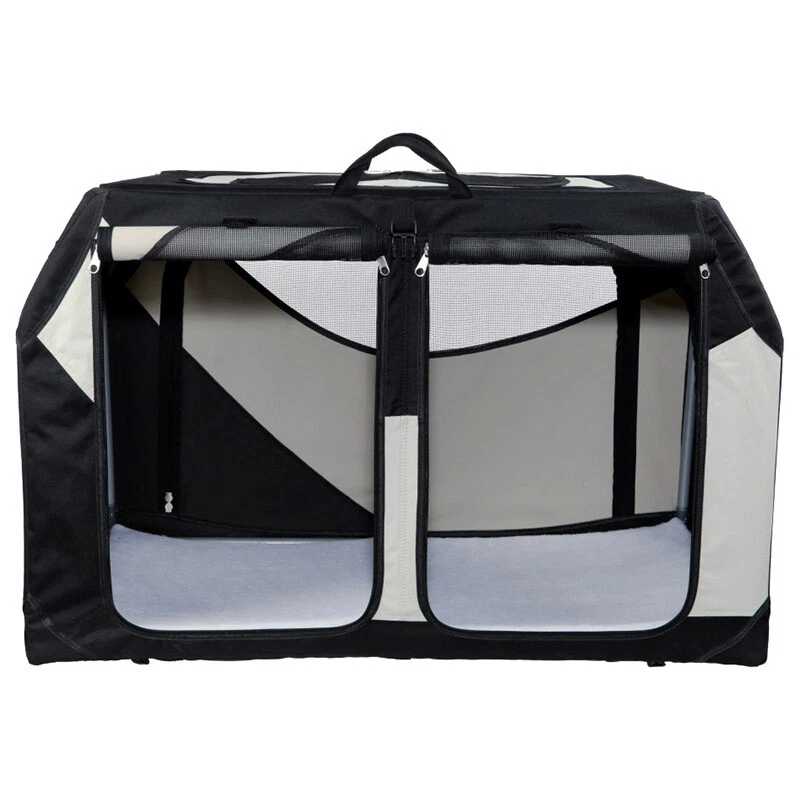 Trixie Transportbox Vario Double 91x60cm für Hunde und Katzen schwarz/grau - Bild 2 von 4