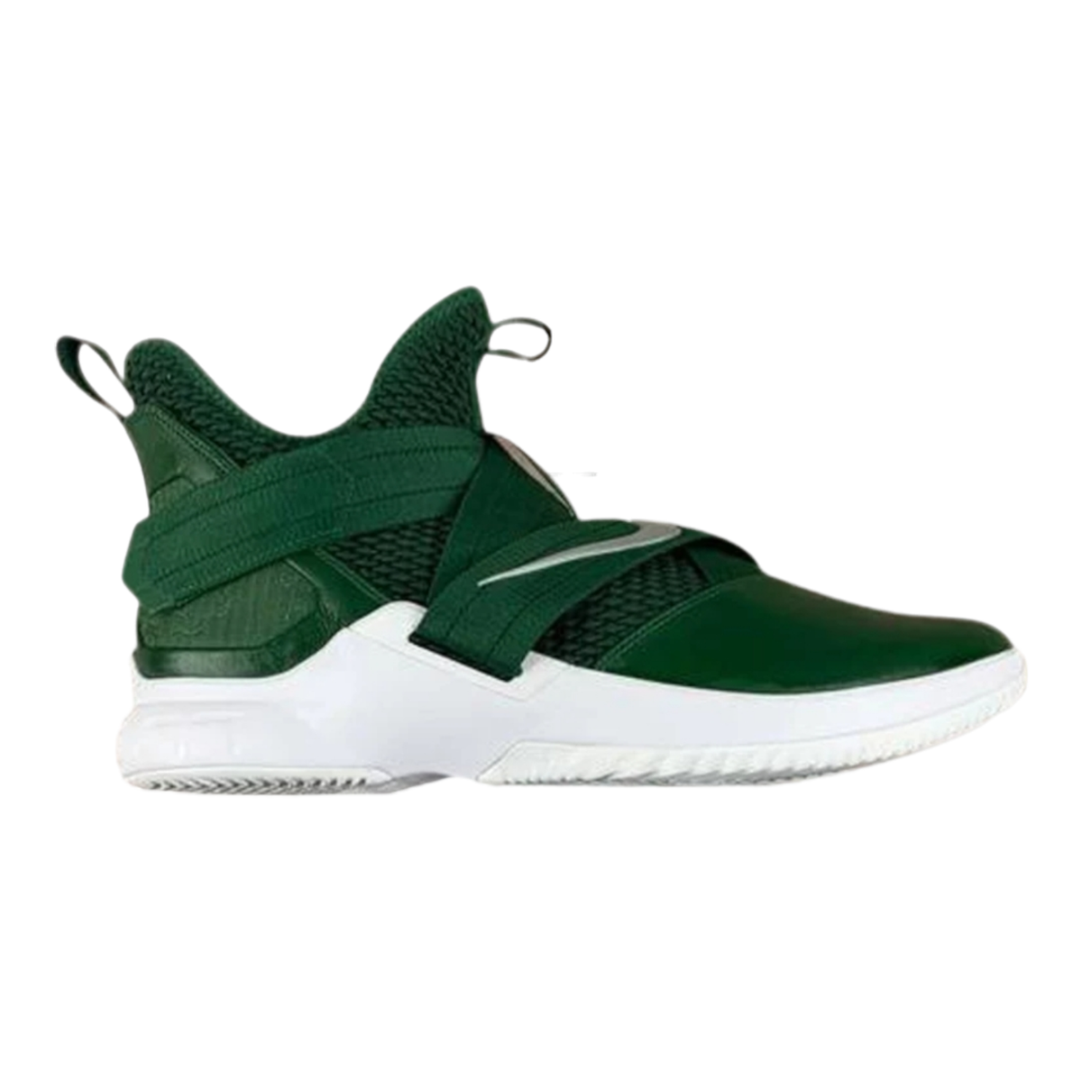 Nike LeBron Soldier XII Men\'s Size 9 White/Green Logo Straps‎ Basketball Nike Lebron Soldier XII EP White / Multi - May 2018  main image 3