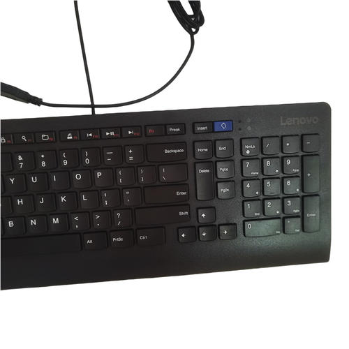 Lenovo black Slim USB wired keyboard LXH-JME2209U US layout - Picture 4 of 6
