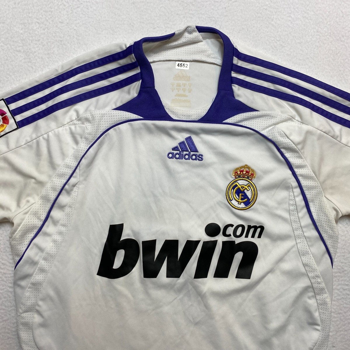 bwin ユニフォーム Real Madrid Bwin.com Soccer Jersey Men's S/M White LFP