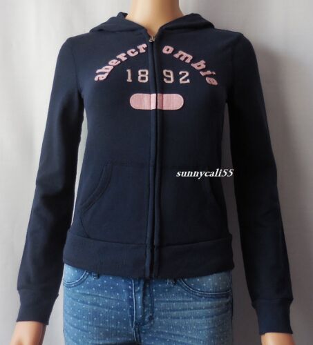 ABERCROMBIE KIDS GIRLS hoodie Size S M L XL NWT BLUE lilac PINK white RED cotton - Picture 2 of 20