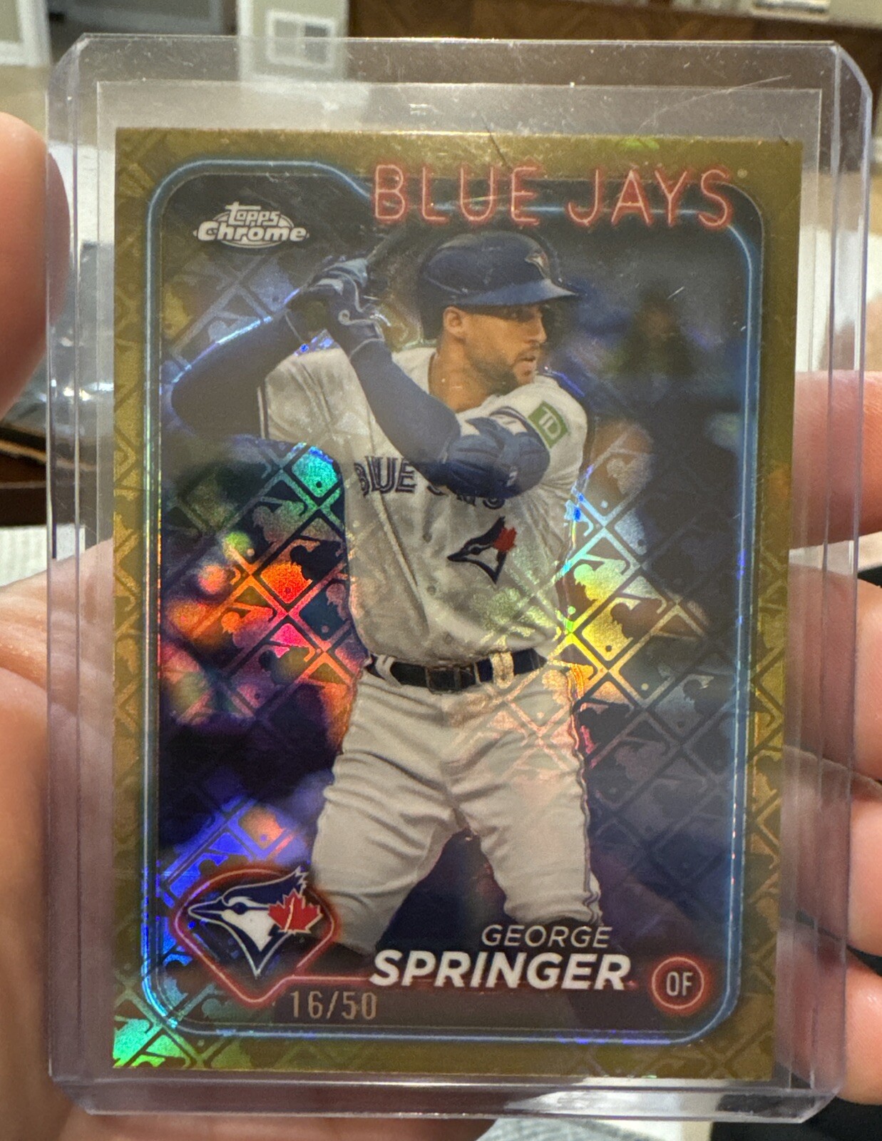2024 Topps Chrome Logofractor GOLD George Springer 16/50