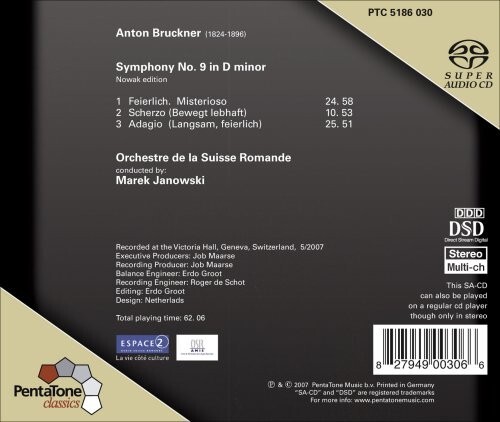 Bruckner Symphony No.9 MAREK JANOWSKI Audiophile PENTATONE Bruckner Symphony No.9 MAREK JANOWSKI Audiophile PENTATONE