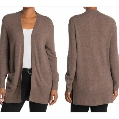 Madewell XS Cozy Walker Cardigan Open Front Merino Wool & Alpaca Heather Brown - 第 1/12 張圖片
