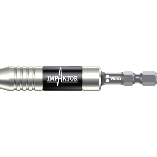 Wera Impaktor Bit-Halter 897/4 Imp Mit Sprengring Und Dauermagnet 1/4″ X 75 Mm-image