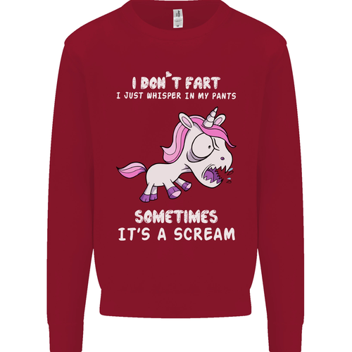 Unicorn I Dont Fart Funny Farting Farter Kids Sweatshirt Jumper - Picture 39 of 92