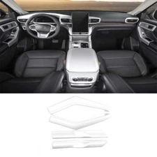 For Ford Explorer 2020-2023 Inner Door Armrest Strip Cover Trim 4pc Silver Matte