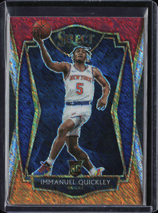 2020 Panini Select #172 Immanuel Quickley Red White Orange Shimmer