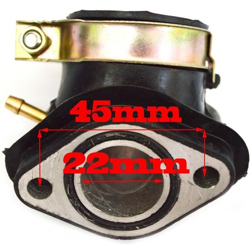 2PCS Carb Intake Manifold Pipe 30mm/22mm For Moped Scooter GY6 125 150cc Parts - Picture 4 of 4