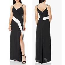 NWT BCBG MAXAZRIA KARINA FRONT SLIT RUFFLE GOWN / MAXI DRESS SZ 4  350