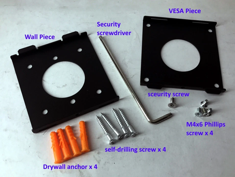 iPad Air Pro 9.7 10.2 10.5 11 12.9 13 mini Security Acrylic VESA kit Wall Mount - Image 4 of 4