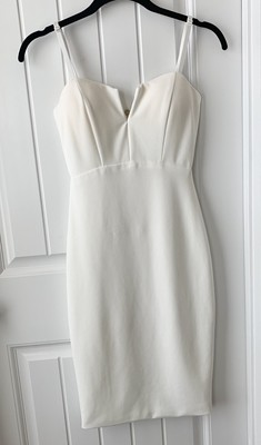 plunge neck midi dress