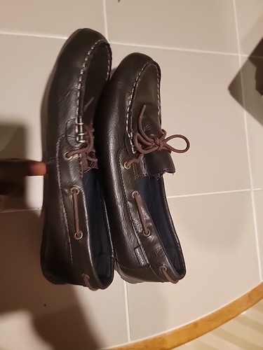 Nautica Boys Brown Leather Round Toe Lace Up Low Top Casual Boat Shoes Size 5 - Picture 4 of 7