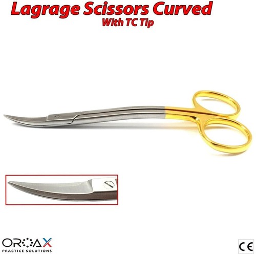 Forbici chirurgiche per cuciture tessuto medico doppia curva Microsurgery La Grange - Foto 2 di 3