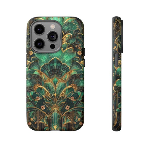 For iPhone | Samsung Galaxy | Pixel Phone Case - Emerald Green Art Deco Gold - 第 66/239 張圖片