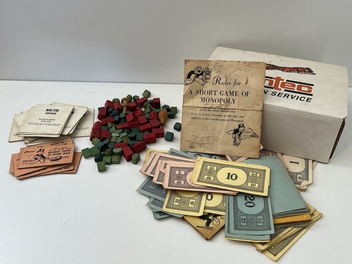 Vintage Monopoly Pieces Older Smaller Money Mismatch As Is - Picture 7 of 7