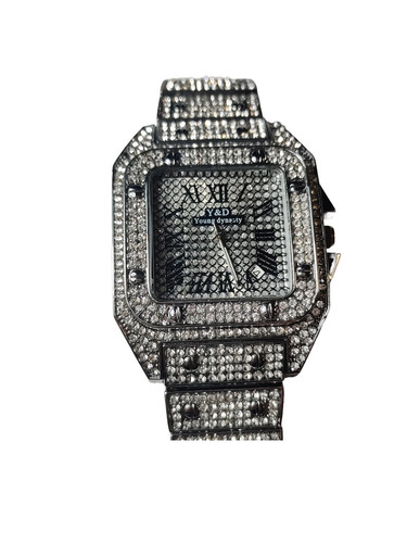 Men's Watch Young Dynasty Stone Silver Dial Fully Working - No Battery #863F - Picture 1 of 3