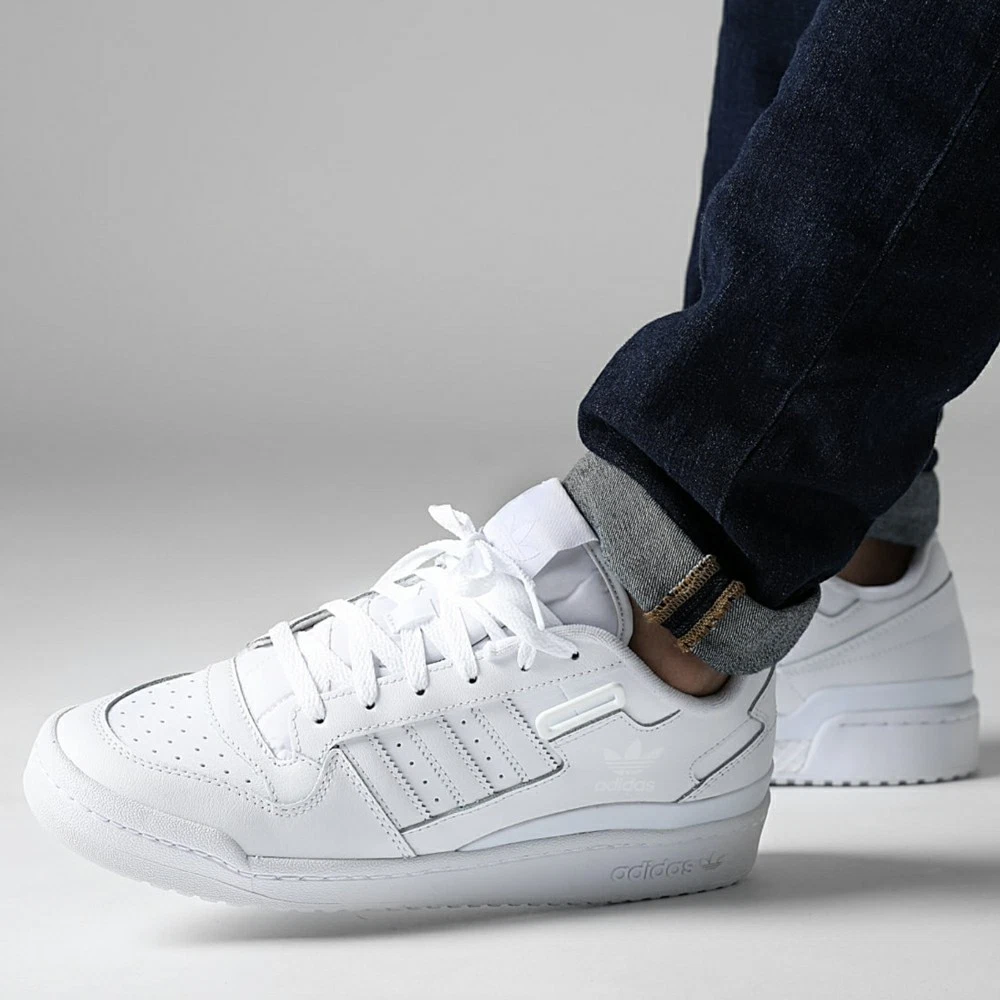 Adidas Scarpe da Ginnastica Uomo Originali Forum Basse Triple Bianco Taglia UK 9 FY7755