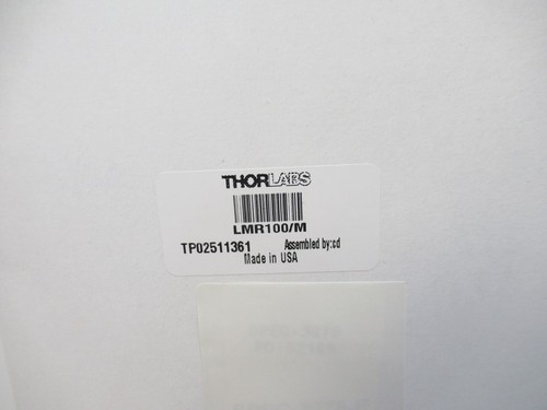 LMR100/M Thorlabs Lens Mount With Retaining Ring For 100 mm Optics, M4 Tap New - 第 2/7 張圖片