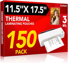 CAREGY 150 Pack Laminating Sheets, Hold 11 x 17 Inch Sheet, 3 Mil Clear Thermal