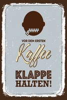 Holzschild 30X20 Cm Vor Erstem Kaffee Klappe Halten Deko Geschenk Schild