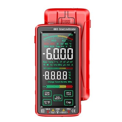 Gut ablesbares Display am Digital Multimeter 683 mit Taschenlampenfunktion